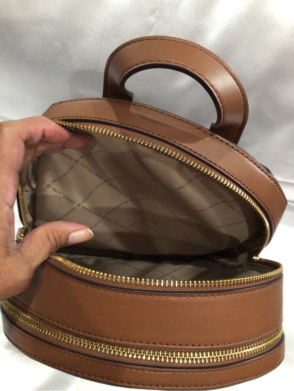 Michael Kors Brown MK Signature Small Backpack - Picture 7 of 15